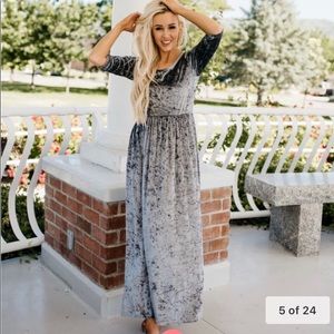 Crushed velvet maxi